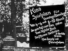 Moosburg Weingraben / Kinospielplan, um 1900