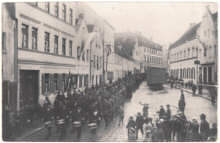 Moosburg Weingraben, 26.02.1919, Trauerzug anl��lich der Ermordung von Kurt Eisner