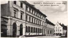 Gasthof und Bierbrauerei Neue Post, aus Postkarte um 1900