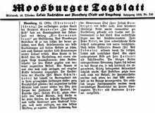 KGV Moosburg, Theater 15.10.1929, Die Seemannsbraut