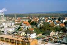 Luftaufnahme Anfang der 1980er, S�d Chemie, Richtung Stadtwaldstrasse