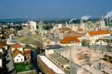 Luftaufnahme Anfang der 1980er, M�hlbach und S�d Chemie