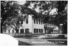 Gastwirtschaft Graf von La Ros�e, Ausschnitt Postkarte um 1940