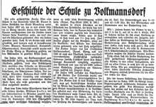 Geschichte der Schule zu Volkmannsdorf