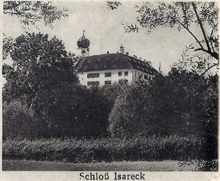 Postkarte um 1920, Ausschnitt Schlo� Isareck