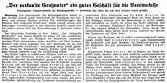 MZ zum KGV Theater 1961  „Der verkaufte Gro�vater“