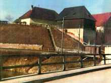 Blick von der Br�cke zum Ligeder-Stadl