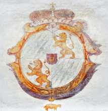 Schlo� Isareck 2015, Wappen �ber dem Eingang