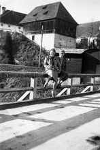Blick von der Br�cke zum Ligeder-Stadl