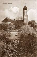 Postkarte Schloss Isareck, um 1900