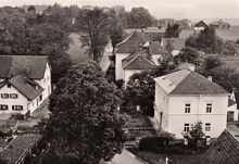 Blick vom Turm der Pfarrkirche Volkmannsdorf Richtung Isareck