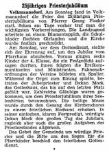 MZ Juni 1964 zum 25-j�hrigen Priesterjubil�um von Pfarrer Georg Fischer
