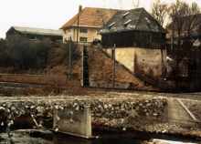 Die alte Br�cke wird abgebrochen