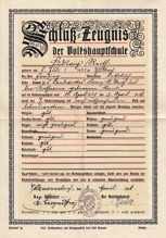 Schlu�-Zeugnis der Volkshauptschule 1936, Ludwig Reith *1923