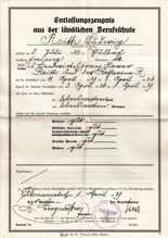 Entlassungszeugnis aus der l�ndlichen Berufsschule 1939, Ludwig Reith *1923
