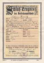 Schlu�-Zeugnis der Volkshauptschule 1938, Katharina Reith *1924