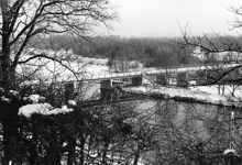 Blick zur Volkmannsdorfer Br�cke im Winter