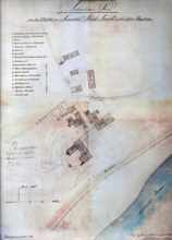 Situations-Plan 1871, Schlo� Isareck und n�chste Umgebung