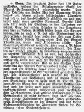 Zeitungsausschnitt 1933 - Wang wurde 1803 der Pfarrei Volkmannsdorf einverleibt