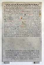 Gedenktafeln Kriegerdenkmal Volkmannsdorf, April 2014