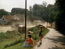Baustelle Zufahrt zur Brücke Volkmannsdorf, 1987