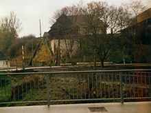 Blick von der neuen Brücke zum Ligeder, 1987