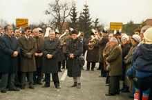 Brückeneinweihung, es spielt die Stadtkapelle Moosburg 04.12.1987