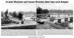 In drei Wochen auf neuer Br�cke �ber Isar und Amper, 1987