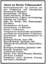 Daten zur Br�cke Volkmannsdorf, 1987