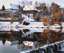 Blick zum Ligeder-Stadl, Winter Ende 1970er