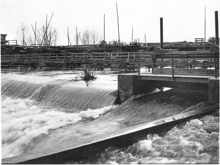 Baustelle Br�cke �ber Isar und Amper, Volkmannsdorf 17.04.1955