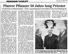 Pfarrer Nikolaus Pflanzer, *1908 - 50 Jahre Priester 1982