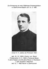 Pfarrer Nikolaus Pflanzer, *1908 - 50 Jahre Priester 1982
