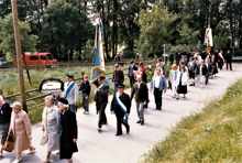Kirchenzug vom Sportplatz Wang zum Feuerwehrhaus in Volkmannsdorf