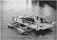 F�hre �ber die Isar bei Volkmannsdorf