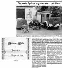 Die erste Spritze zog man noch per Hand, MZ 5. Juni 1986