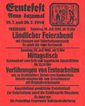 Plakat Erntefest Volkmannsdorferau 1980