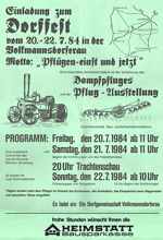Plakat Dorffest Volkmannsdorferau 1984