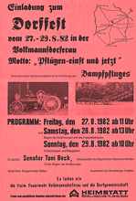 Plakat Dorffest Volkmannsdorferau 1982