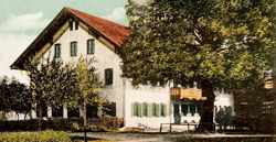 Gr�flich La Ros�e'sche Gastwirtschaft Isareck, Ausschnitt Postkarte 1913