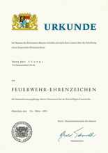 1981, Feuerwehr Ehrenzeichen, Karl Stangl
