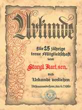 1990, 25 Jahre in der S.G. AUER ELCH, Karl Stangl