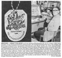 Veranstaltungshinweis zum Dorffest Volkmannsdorferau 1984