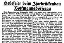 Zeitungsbericht 1935