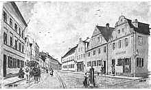 Moosburg, Weingraben, Aquarell Valentin Ott, Ende 1930er