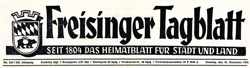 Titelzeile Freisinger Tagblatt 1964