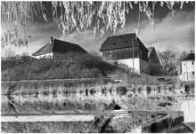 Volkmannsdorf, Blick zum Ligeder-Stadl, Getreidekasten, Winter 1958