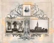 Pfarrer und Pfarrkirche Volkmannsdorf um 1912