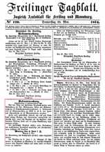 Freisinger Tagblatt von Donnerstag 28. Mai 1874