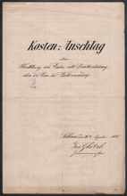 1885 - Kosten-Anschlag �ber Herstellung einer F�hre mit Drahtseilleitung �ber die Isar bei Volkmannsdorf
